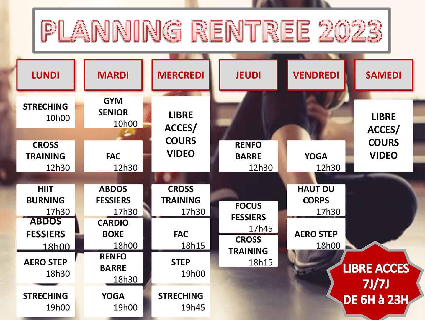 Planning Rentrée 2023